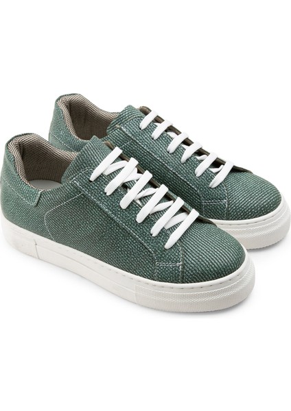 Hakiki Deri Yeşil Işlentili Sneaker Kadın Ayakkabı fiyatları