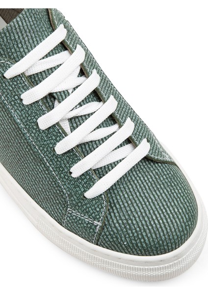 Hakiki Deri Yeşil Işlentili Sneaker Kadın Ayakkabı indirimleri