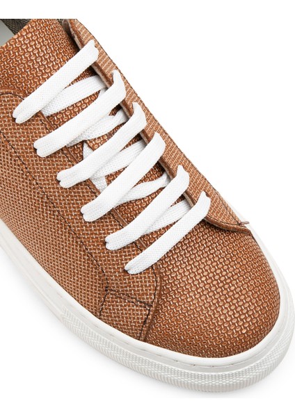 Hakiki Deri Taba Rengi Işlentili Sneaker Kadın Ayakkabı indirimleri