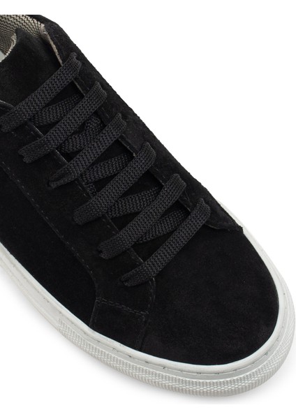 Hakiki Süet Siyah Sneaker Kadın Ayakkabı indirimleri