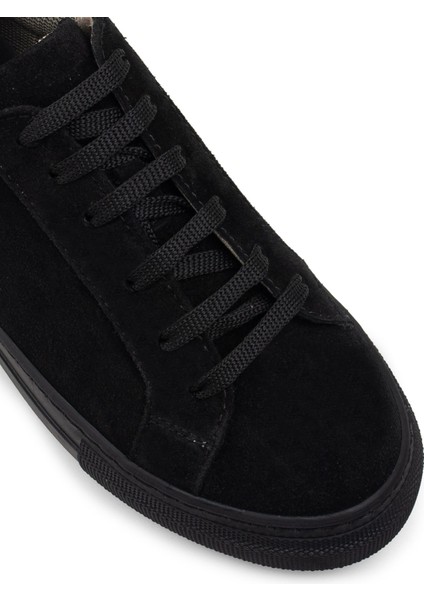 Hakiki Süet Siyah Sneaker Kadın Ayakkabı indirimleri