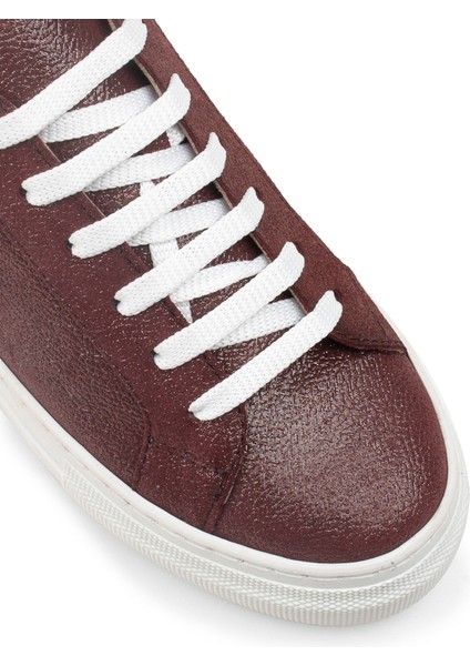 Hakiki Nubuk Bordo Sneaker Kadın Ayakkabı indirimleri
