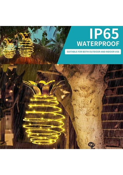 Nwn Dekoratif Ananas Görünümlü Güneş Enerjili Dekoratif LED Işık IP65 Su Geçirmez Dış Mekan fırsatları