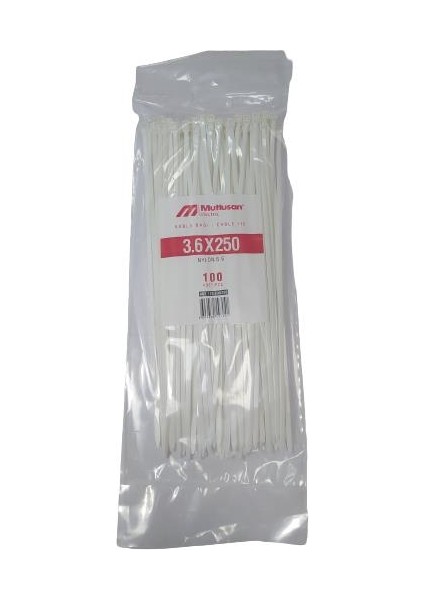 3,6 x 250MM Kablo Bağı (100LÜ PAKET-5 Adet) Mutlusan