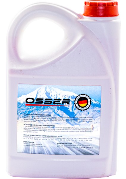 OSSER Antifriz 3 LT Kırmızı -42 Derece 6'Lı Avantaj Paket (Üretim Yılı 2024)