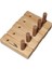 Doğal Ahşap Tekli Mini Askılık Çok Amaçlı Dolap Duvar Askısı (5li Set) 1