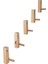 Doğal Ahşap Tekli Mini Askılık Çok Amaçlı Dolap Duvar Askısı (5li Set) 4