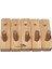 Doğal Ahşap Tekli Mini Askılık Çok Amaçlı Dolap Duvar Askısı (5li Set) 5