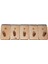 Doğal Ahşap Tekli Mini Askılık Çok Amaçlı Dolap Duvar Askısı (5li Set) 3