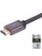 8k Sertifikalı Örgülü Ultra Yüksek Hızlı HDMI Kablosu - HDMI 2.1 | 8K@60Hz | 48GB/SN | Cl2 Wall Rated | 28-30AWG | Siyah 2 M 3