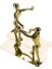 1 Çift Dekoratif Bookends Ağır Adam Kitap Sonu Kaymaz Bookend Metal Kitap Book Book Destek Book Stoper (Gold) | (Yurt Dışından) 1