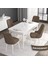 Concept Roy Serisi,80 x 132 cm Açılabilir Mdf Masa,beyaz Mutfak Masa Takımı,4 Sandalye 1