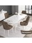 Concept Roy Serisi,80 x 132 cm Açılabilir Mdf Masa,beyaz Mutfak Masa Takımı,4 Sandalye 2