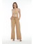 Beli Lastikli Bol Paça Pantolon Camel 1