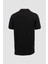 Erkek Siyah %100 Pamuk Polo Yaka Custom Fit T-Shirt 2