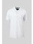 Erkek Beyaz %100 Pamuk Polo Yaka Custom Fit T-Shirt 1