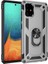 Samsung Galaxy A71 Kılıf Yüzüklü Standlı Tank Çift Katmanlı Vega Gri 1