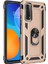 Huawei P Smart 2021 Kılıf Yüzüklü Standlı Tank Çift Katmanlı Vega Gold 1