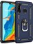 Huawei P30 Lite Kılıf Yüzüklü Standlı Tank Çift Katmanlı Vega Mavi 1