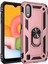 Samsung Galaxy A01 Kılıf Yüzüklü Standlı Tank Çift Katmanlı Vega Rose Gold 1