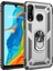 Huawei P30 Lite Kılıf Yüzüklü Standlı Tank Çift Katmanlı Vega Gri 1