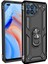Oppo Reno 4 Lite Kılıf Yüzüklü Standlı Tank Çift Katmanlı Vega Siyah 1