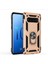 Samsung Galaxy S10 Kılıf Yüzüklü Standlı Tank Çift Katmanlı Vega Gold 1