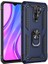 Xiaomi Redmi 9 Kılıf Yüzüklü Standlı Tank Çift Katmanlı Vega Mavi 1