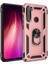 Xiaomi Redmi Note 8 Kılıf Yüzüklü Standlı Tank Çift Katmanlı Vega Rose Gold 1
