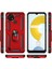 Realme C21 Kılıf Vega Yüzüklü Standlı + Ekran Koruyucu Nano 3
