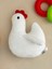 Pelüş Dolgulu Nakışlı Bebek Tavuk Kırlent Beyaz Uyku ve Oyun Arkadaşı 1