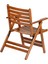 London Atina Katlanır Ahşap Bahçe Balkon Takımı -80X160 Masa + 4 Sandalye Set 5