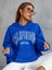 Kadın Mavi Calıfornıa Baskılı Sweatshirt 1