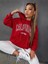 Kadın Kırmızı Calıfornıa Basklı Sweatshirt 3