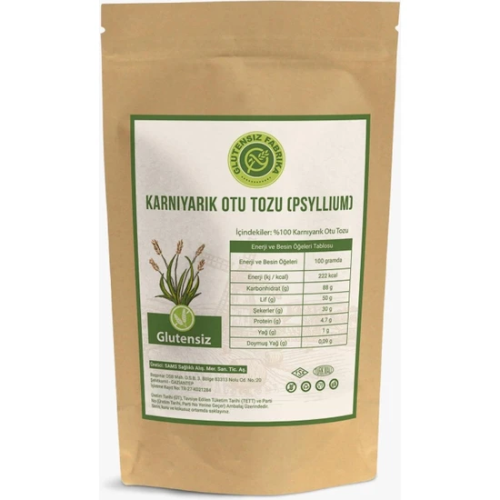 Glutensiz Karnıyarık Otu Tozu (Psyllium) 300 gr