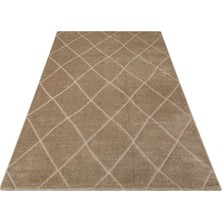 Eko Hali Missori Msr 03 Beige Hav Toz Vermez Sade Desenli Yumuşak Dokulu Modern Makine Halısı
