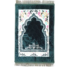 Berat Seccade Lüks Baskılı Peluş Seccade Kaymaz Taban Özellikli 1 Adet