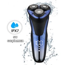 Yopigo V-306 Aqua Deep Blue Touch Islak & Kuru Şarjlı Ipx7 Su Geçirmez Tıraş Makinesi Günlük Sıfır Tıraş