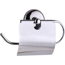 Elmina Armatür Kapaklı Tuvalet Kağıtlığı Paslanmaz Çelik Malzeme Kaliteli Krom Kaplama Vidalı