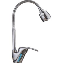 Elmina Armatür 2 Fonksiyonlu Oynar Borulu Çift Su Girişli Mutfak Musluğu