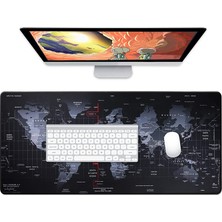Slaster 90X40 Dünya Haritası Desenli Xxl Gaming Mousepad (Büyük Boy World Map Oyuncu Mouse Pad)