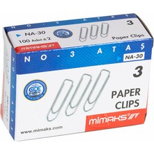 Mimaks Ataş Süper Nikel No3 100 Adet Kırtasiye Ürünü Parlak Gümüş Renkli Kullanım Kolaylığı