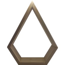 Ahtek Doğal Ahşap Beşgen Duvar Rafı