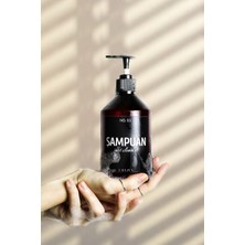 Lalezen Siyah Şampuan Etiketli Plastik 500 ml Amber Şişe