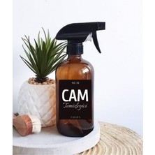 Lalezen Amber Cam Şişe 500 ml Cam Temizleyici Etiketli