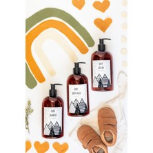 Lalezen 3 Lü Amber Plastik Şişe 500 ml Bebek Set Bebek Şampuanı Bebek Losyon Bebek Duş Jeli Etiketli