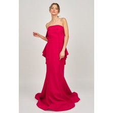 Odrella Kadın Balık Form Abiye Elbise 5195863 Kırmızı