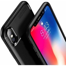 Apsuwa   Apsuwa Iphone x Karbon Görünüm Negro Silikon Kılıf