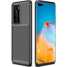 Apsuwa  Huawei P40 Pro Karbon Görünüm Negro Silikon Kılıf