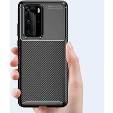 Apsuwa  Huawei P40 Pro Karbon Görünüm Negro Silikon Kılıf